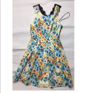 Forever 21 Flower Print Dress with Open Back